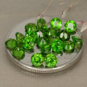 Pedras preciosas de diopsídio de cromo verde natural de 2,89 ct, corte redondo, VS