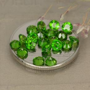 Pedras preciosas de diopsídio de cromo verde natural de 2,89 ct, corte redondo, VS