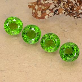 Pedras preciosas de diopsídio de cromo verde natural de 2,32 ct, corte redondo, VS