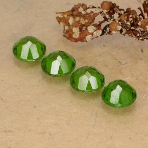 Pedras preciosas de diopsídio de cromo verde natural de 2,32 ct, corte redondo, VS