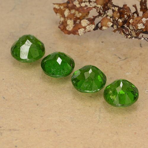 Pedras preciosas de diopsídio de cromo verde natural de 2,53 ct, corte redondo, VS
