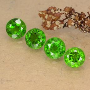 Pedras preciosas de diopsídio de cromo verde natural de 2,27 ct, corte redondo, VS
