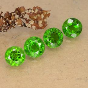 Pedras preciosas de diopsídio de cromo verde natural de 2,27 ct, corte redondo, VS