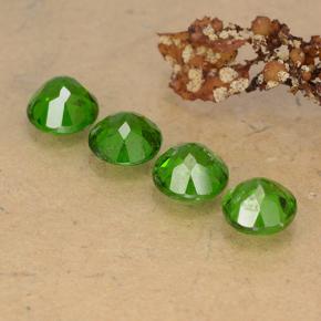 Pedras preciosas de diopsídio de cromo verde natural de 2,27 ct, corte redondo, VS