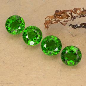 Pedras preciosas de diopsídio de cromo verde natural de 2,21 ct, corte redondo, VS