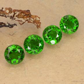 Pedras preciosas de diopsídio de cromo verde natural de 2,21 ct, corte redondo, VS