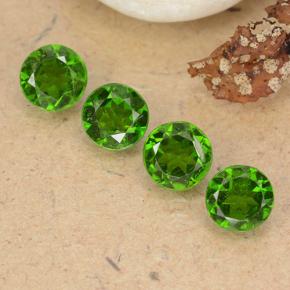 Pedras preciosas de diopsídio de cromo verde natural de 2,09 ct, corte redondo, VS