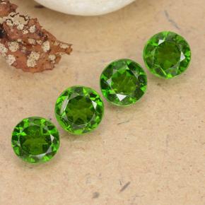 Pedras preciosas de diopsídio de cromo verde natural de 2,09 ct, corte redondo, VS
