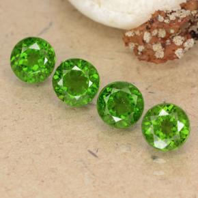 Pedras preciosas de diopsídio de cromo verde natural de 2,62 ct, corte redondo, VS