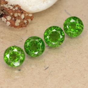 Pedras preciosas de diopsídio de cromo verde natural de 2,62 ct, corte redondo, VS