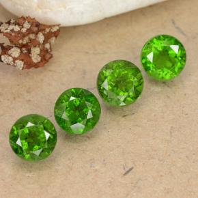Pedras preciosas de diopsídio de cromo verde natural de 2,56 ct, corte redondo, VS