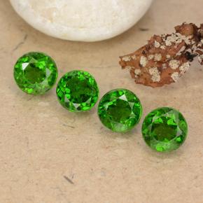 Pedras preciosas de diopsídio de cromo verde natural de 2,32 ct, corte redondo, VS