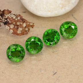 Pedras preciosas de diopsídio de cromo verde natural de 2,32 ct, corte redondo, VS