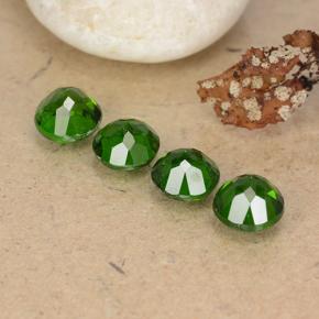 Pedras preciosas de diopsídio de cromo verde natural de 2,32 ct, corte redondo, VS