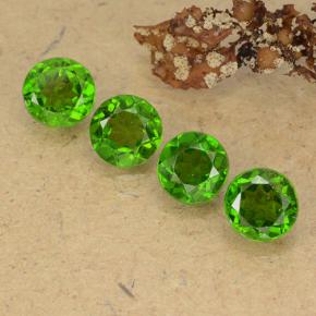 Pedras preciosas de diopsídio de cromo verde natural de 2,24 ct, corte redondo, VS