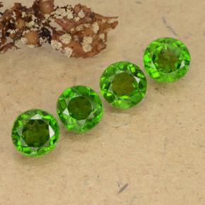 Pedras preciosas de diopsídio de cromo verde natural de 2,24 ct, corte redondo, VS