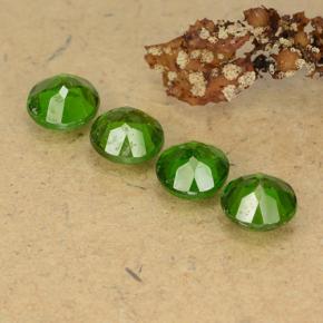 Pedras preciosas de diopsídio de cromo verde natural de 2,24 ct, corte redondo, VS