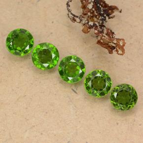 Pedras preciosas de diopsídio de cromo verde natural de 2,61 ct, corte redondo, VS