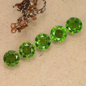 Pedras preciosas de diopsídio de cromo verde natural de 2,61 ct, corte redondo, VS