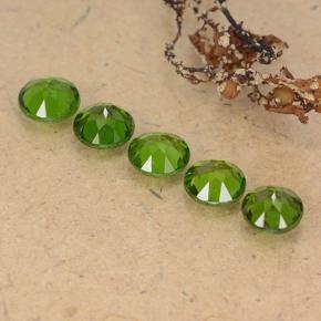 Pedras preciosas de diopsídio de cromo verde natural de 2,61 ct, corte redondo, VS