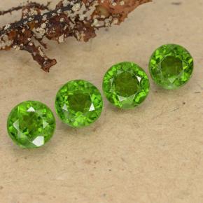Pedras preciosas de diopsídio de cromo verde natural de 2,31 ct, corte redondo, VS