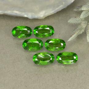 Pedras preciosas de diopsídio de cromo verde natural de 1,42 ct, corte oval, VS-SI