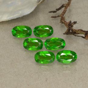 Pedras preciosas de diopsídio de cromo verde natural de 1,48 ct, corte oval, VS-SI
