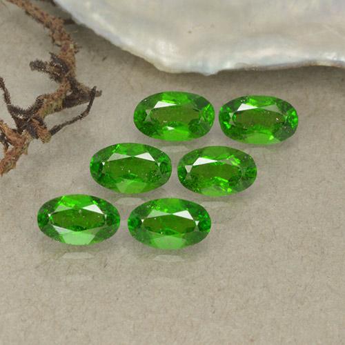 Pedras preciosas de diopsídio de cromo verde natural de 1,50 ct, corte oval, VS-SI