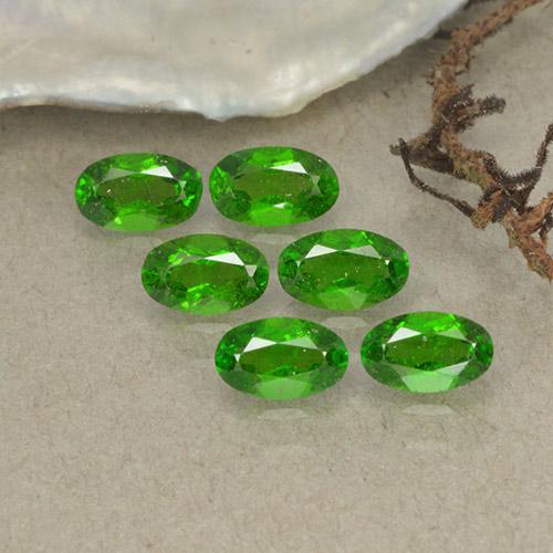 Pedras preciosas de diopsídio de cromo verde natural de 1,50 ct, corte oval, VS-SI