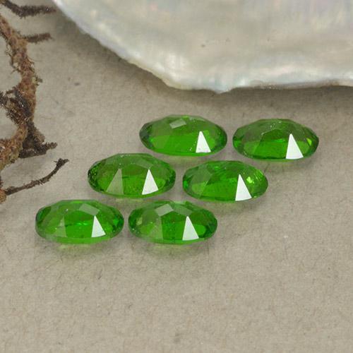 Pedras preciosas de diopsídio de cromo verde natural de 1,50 ct, corte oval, VS-SI