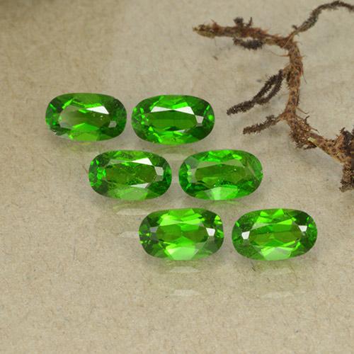 Pedras preciosas de diopsídio de cromo verde natural de 1,67 ct, corte oval, VS-SI