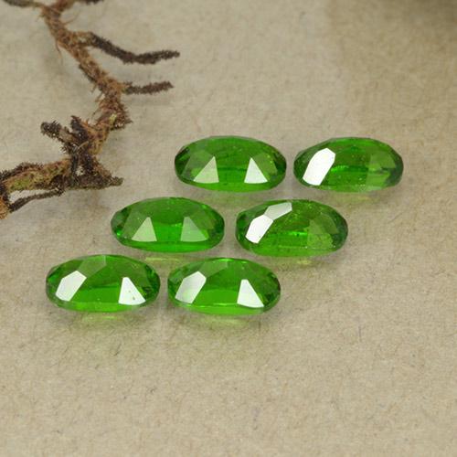 Pedras preciosas de diopsídio de cromo verde natural de 1,67 ct, corte oval, VS-SI