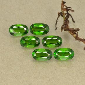 Pedras preciosas de diopsídio de cromo verde natural de 1,50 ct, corte oval, VS-SI