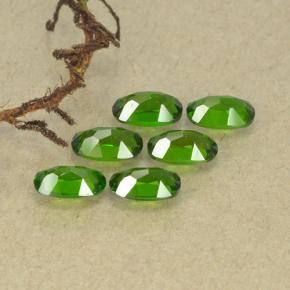 Pedras preciosas de diopsídio de cromo verde natural de 1,50 ct, corte oval, VS-SI