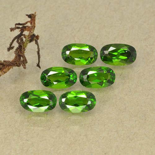 Pedras preciosas de diopsídio de cromo verde natural de 1,62 ct, corte oval, VS-SI