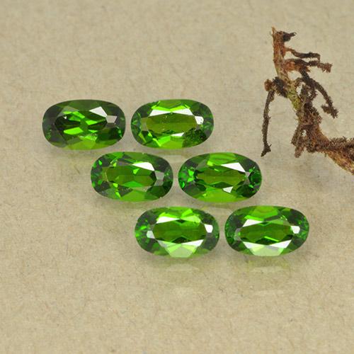Pedras preciosas de diopsídio de cromo verde natural de 1,62 ct, corte oval, VS-SI