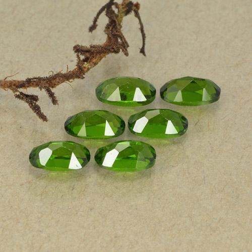 Pedras preciosas de diopsídio de cromo verde natural de 1,62 ct, corte oval, VS-SI
