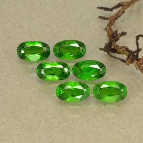 Pedras preciosas de diopsídio de cromo verde natural de 1,54 ct, corte oval, VS-SI