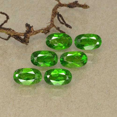 Pedras preciosas de diopsídio de cromo verde natural de 1,61 ct, corte oval, VS-SI