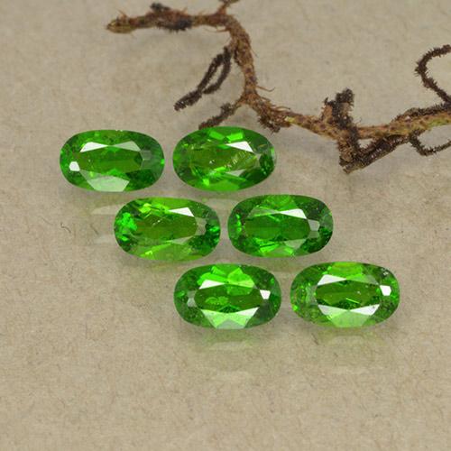 Pedras preciosas de diopsídio de cromo verde natural de 1,61 ct, corte oval, VS-SI