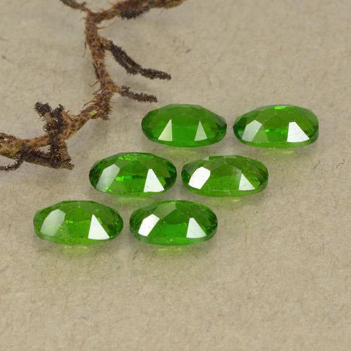 Pedras preciosas de diopsídio de cromo verde natural de 1,61 ct, corte oval, VS-SI