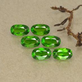 Pedras preciosas de diopsídio de cromo verde natural de 1,57 ct, corte oval, VS-SI