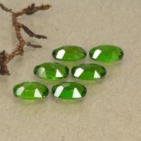 Pedras preciosas de diopsídio de cromo verde natural de 1,57 ct, corte oval, VS-SI