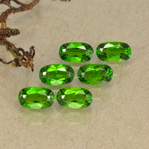 Pedras preciosas de diopsídio de cromo verde natural de 1,69 ct, corte oval, VS-SI