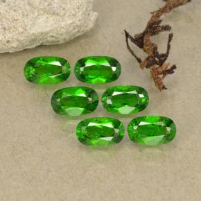 Pedras preciosas de Diopsídio de Cromo Verde floresta natural de 1.63 ct, Corte Oval, VS-SI