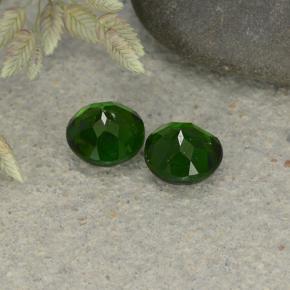 Pedras preciosas de diopsídio de cromo verde natural de 1,12 ct, corte redondo, VS