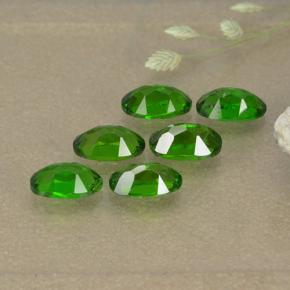 Pedras preciosas de Diopsídio de Cromo Verde médio natural de 1.57 ct, Corte Oval, VS