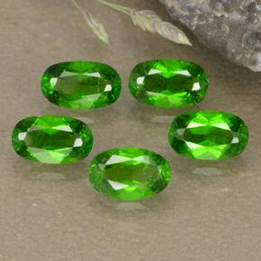 Pedras preciosas de diopsídio de cromo verde natural de 1,37 ct, corte oval, VS