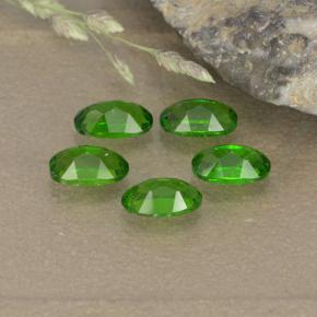 Pedras preciosas de diopsídio de cromo verde natural de 1,37 ct, corte oval, VS