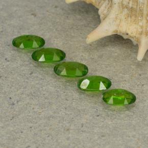 Pedras preciosas de diopsídio de cromo verde natural de 1,12 ct, corte oval, VS